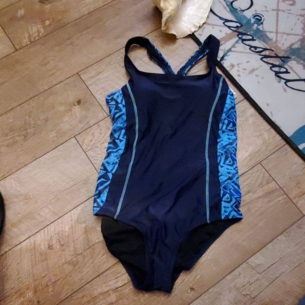 Enjoy the Sunshine One Piece Swimsuit NWT Blue SzM